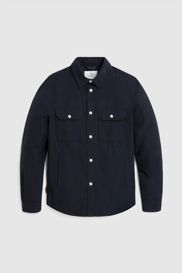 WOOLRICH - CRUISER ECO OVERSHIRT MELTON BLUE