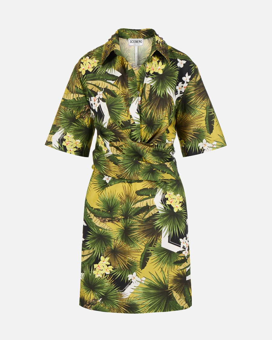 ICEBERG - PALM PRINT DRESS