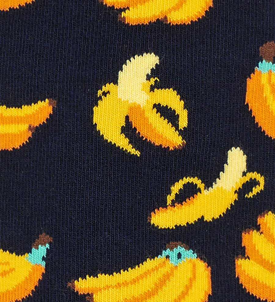 HAPPY SOCKS - NAVY BANANA CREW SOCK