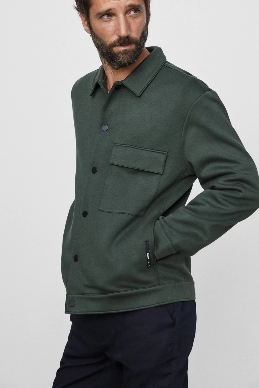 ECOALF - KOSSI OVERSHIRTSHIRT DEEP GREEN
