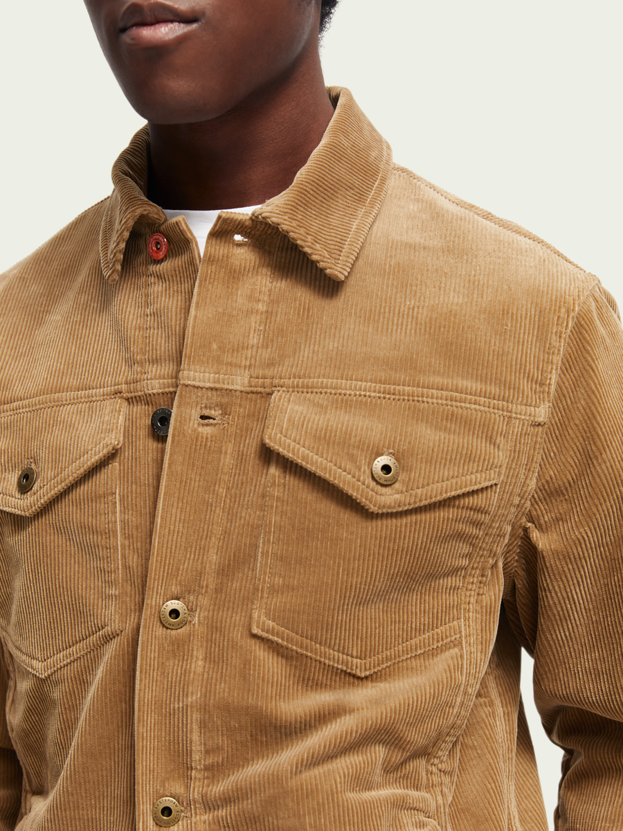 SCOTCH & SODA - CORDUROY TRUCKER JACKET SAND