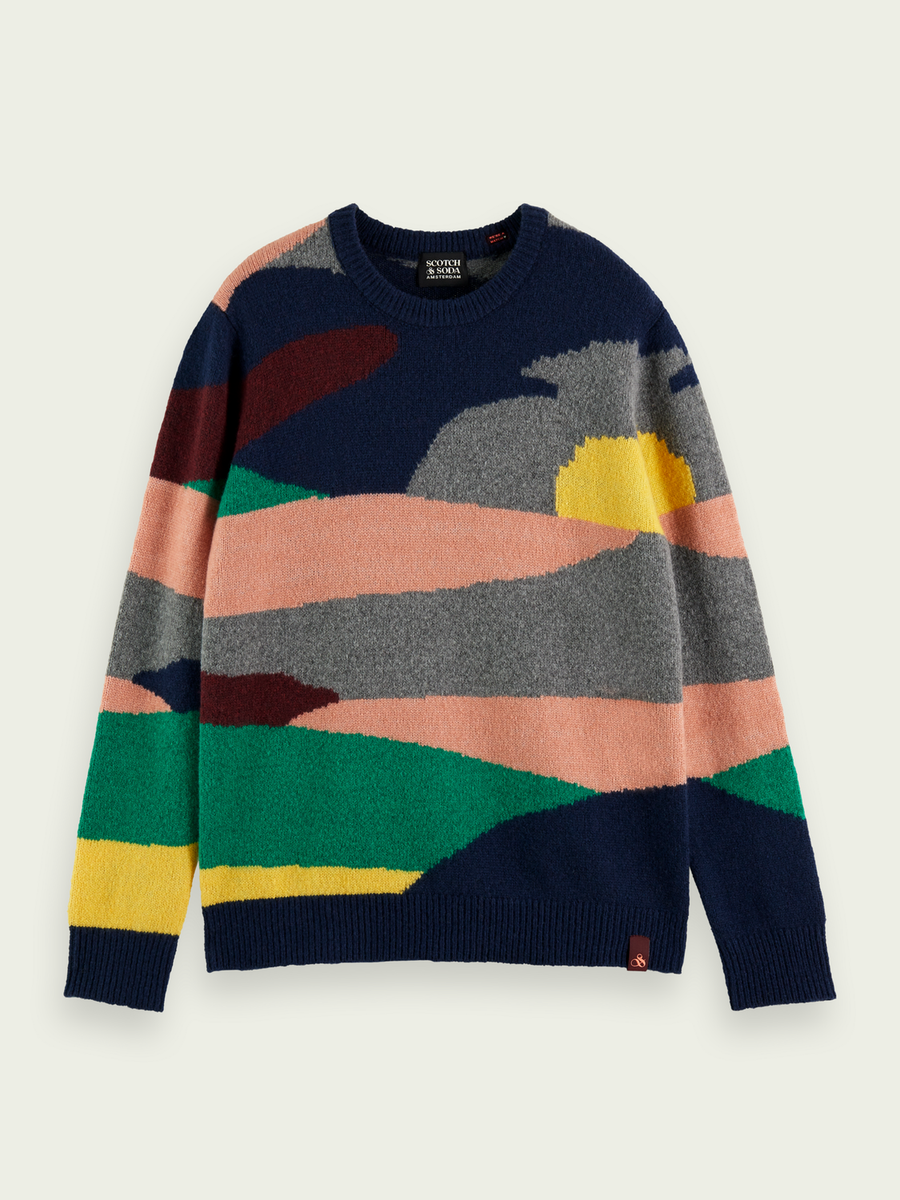 SCOTCH & SODA - WOOL-BLENDED JACQUARD SWEATER COMBO B
