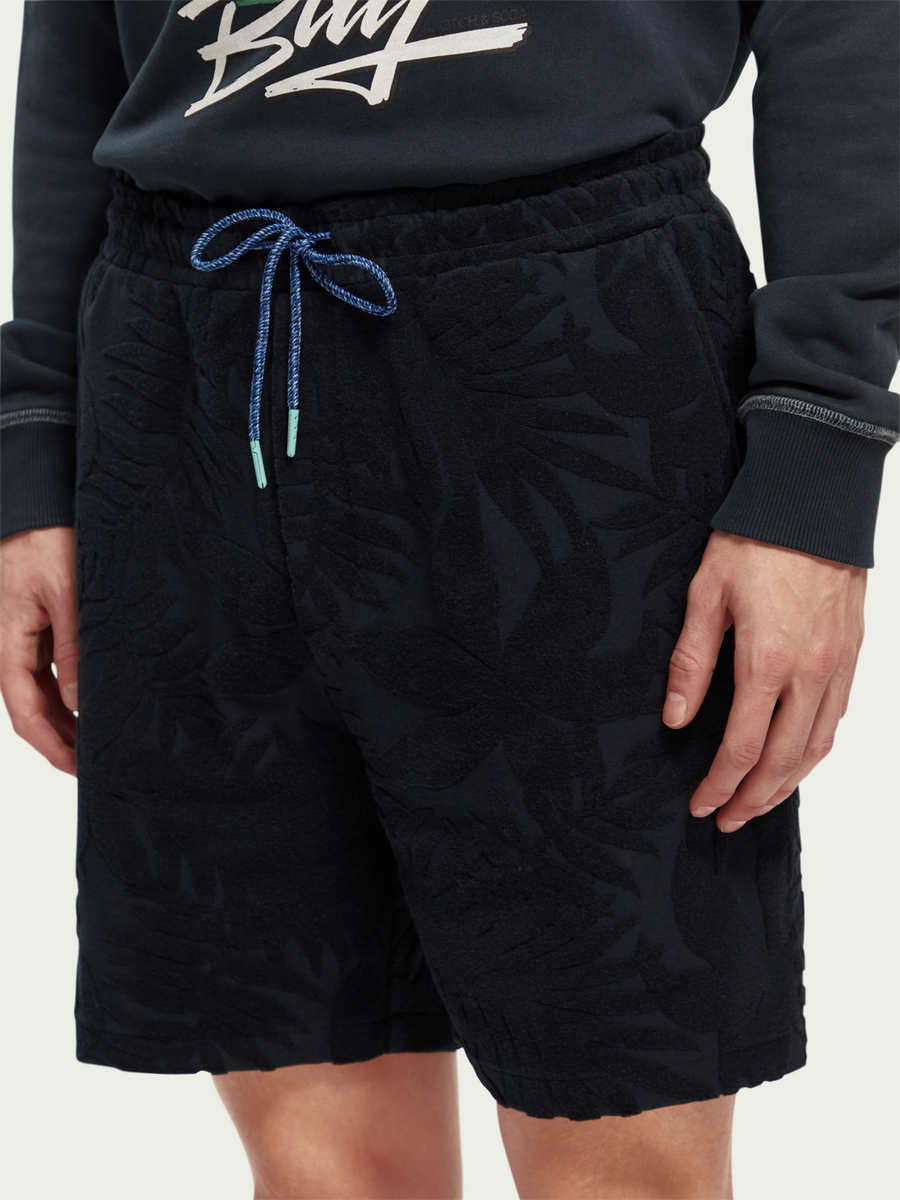 SCOTCH & SODA - PRINTED JACQUARD SHORTS NAVY