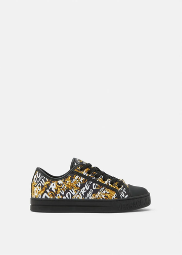 VERSACE - LOGO BRUSH COUTURE COURT 88 SNEAKERS GOLD / BLACK