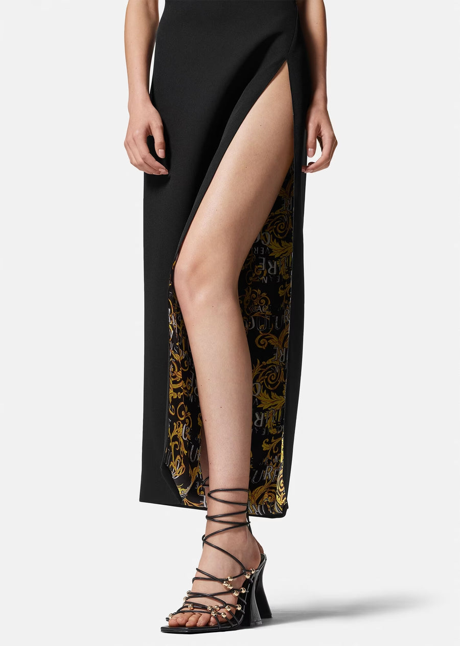 VERSACE - LOGO COUTURE MIDI DRESS