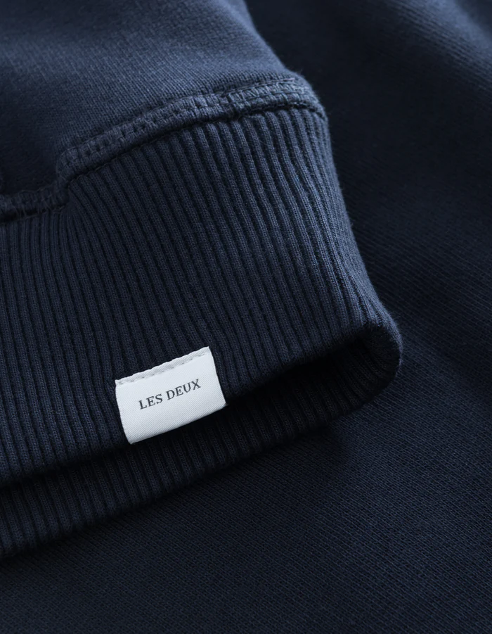 LES DEUX - ENCORE BOUCLI HOODIE DARK NAVY / IVORY