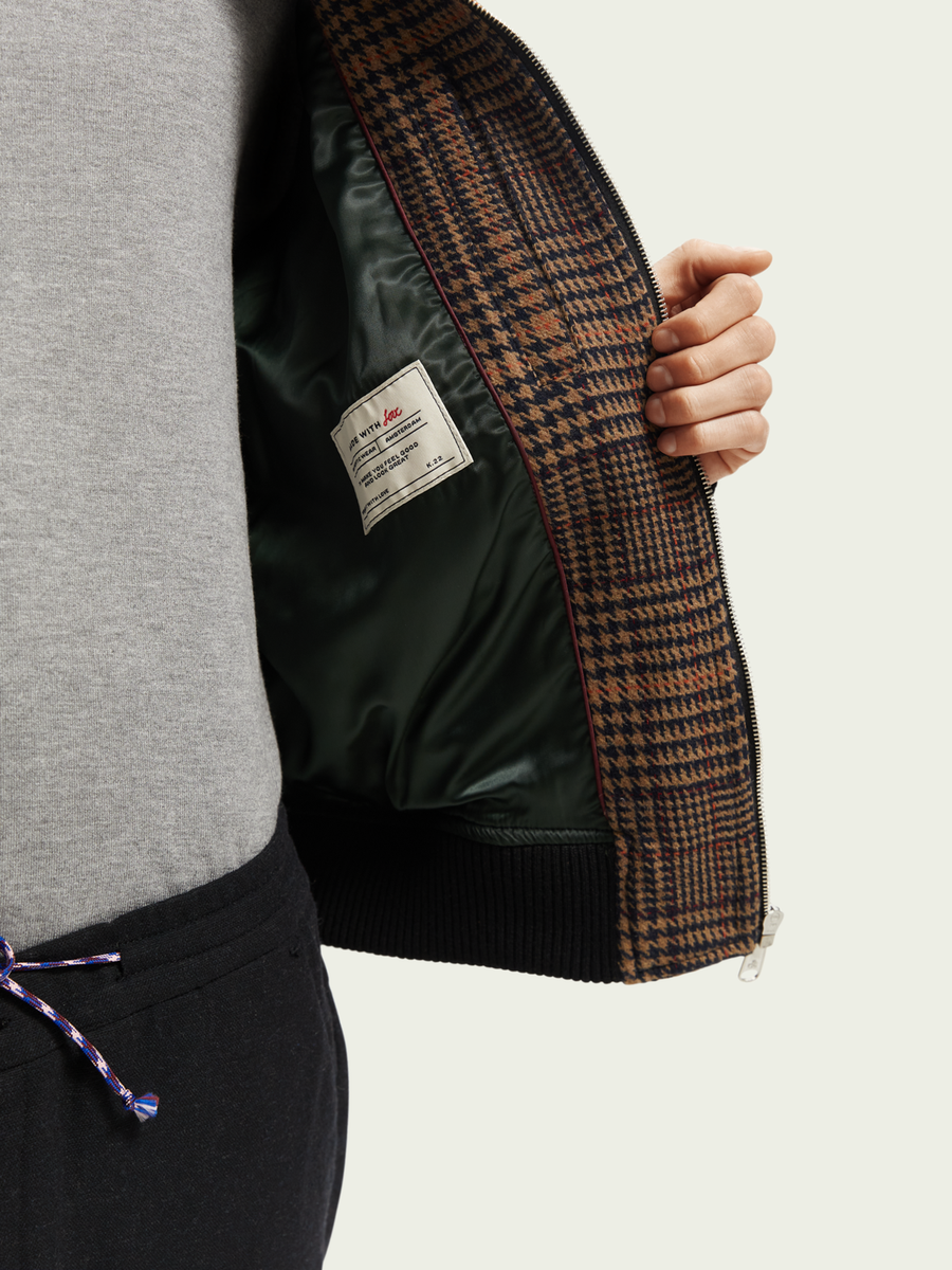 SCOTCH & SODA - WOOL-BLEND BOMBER JACKET COMBO A