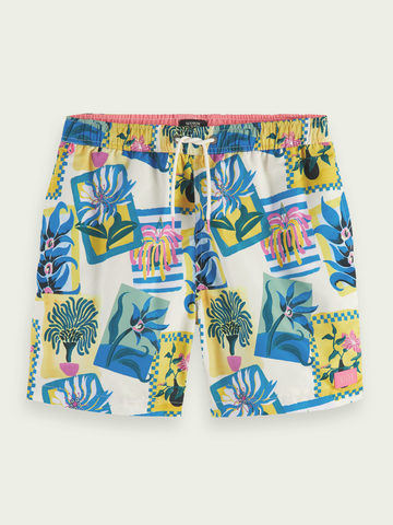 SCOTCH & SODA - PRINTED MID LENGTH SWIM SHORTS COMBO A