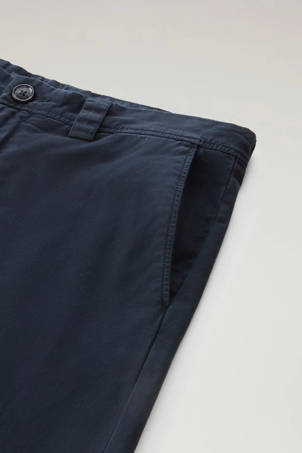 WOOLRICH - CLASSIC CHINO PANT MELTON BLUE