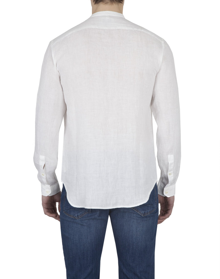 BROOKSFIELD - SHIRT SLIM FIT GRANDAD COLLAR OFF WHITE