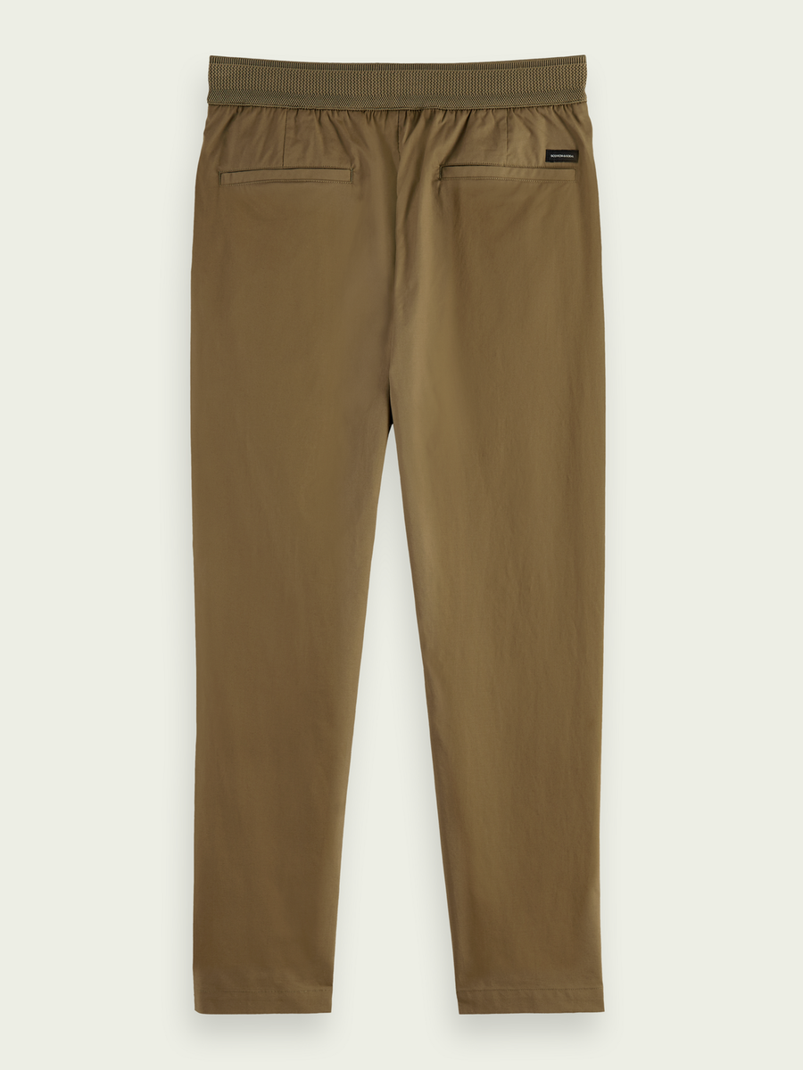 SCOTCH & SODA - THE FAVE REGULAR TAPERED FIT POPLIN JOGGER KHAKI