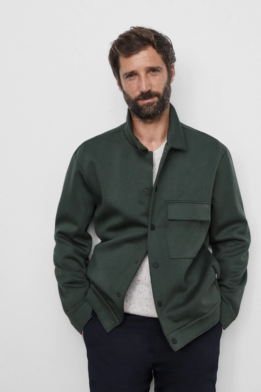 ECOALF - KOSSI OVERSHIRTSHIRT DEEP GREEN