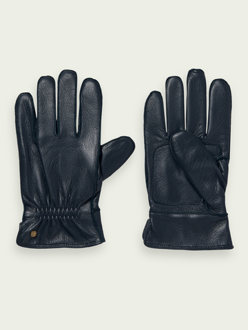 SCOTCH & SODA - GRAIN LEATHER GLOVES SPACE GREEN