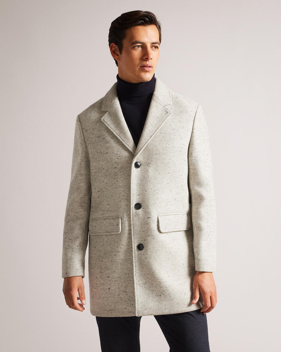 TED BAKER - EALAND THREE BUTTON CITY COAT GREY