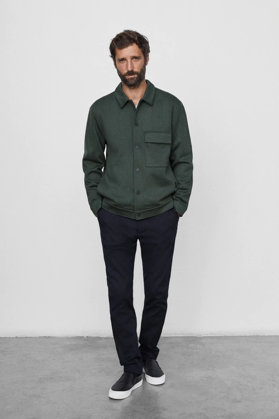 ECOALF - KOSSI OVERSHIRTSHIRT DEEP GREEN
