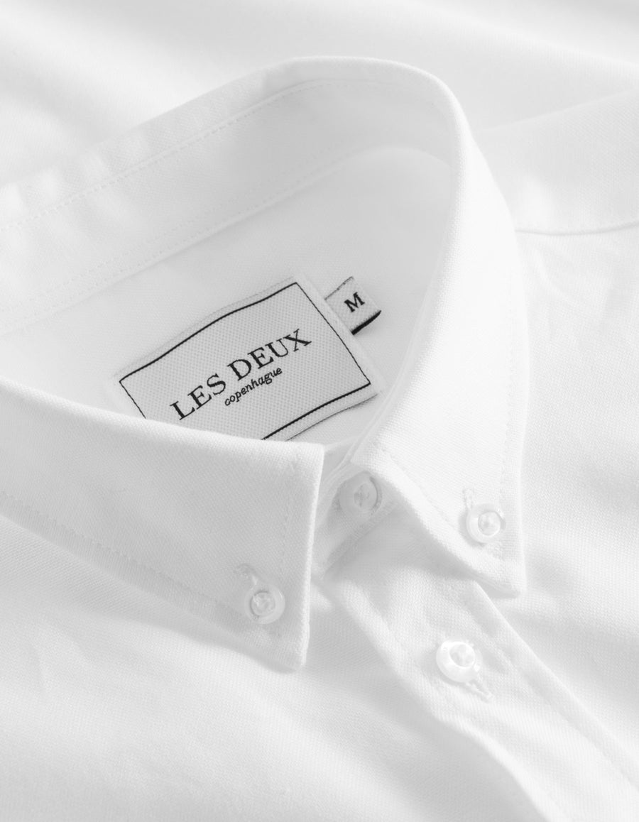 LES DEUX- CHRISTOPH OXFORD SHIRT - WHITE