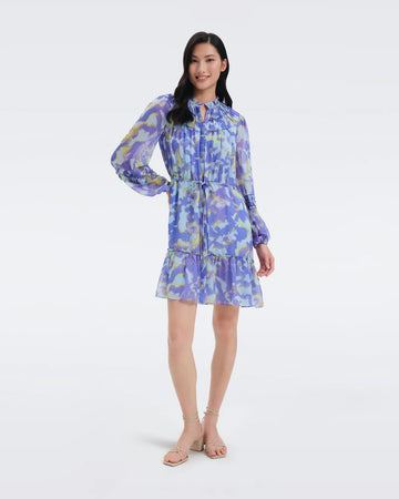 DIANE VON FURSTENBERG - SCOOTER MINI DRESS IN CLOUDS ORCHID