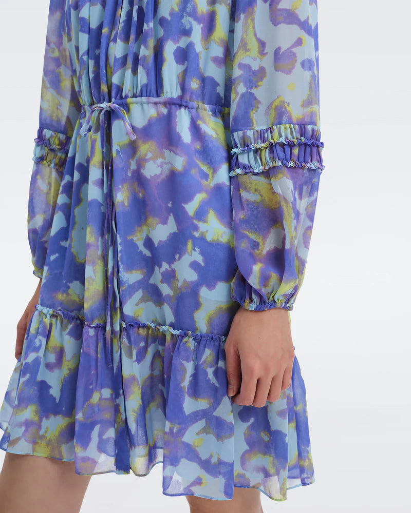 DIANE VON FURSTENBERG - SCOOTER MINI DRESS IN CLOUDS ORCHID