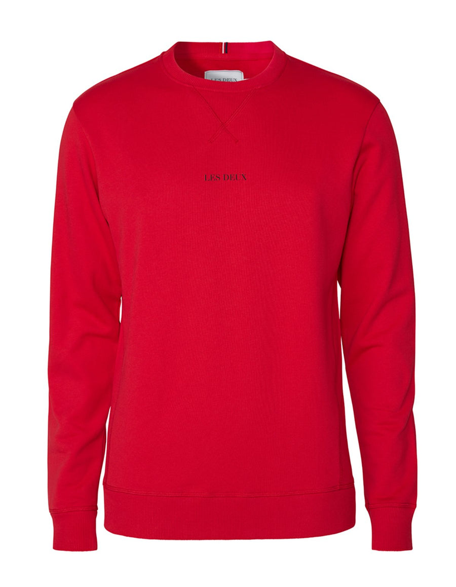 LES DEUX - Lens Sweatshirt RED/BLACK