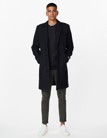 LES DEUX - Madison Wool Coat - DARK NAVY