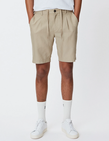 LES DEUX - Pino Linen-Tencel Shorts - DARK SAND