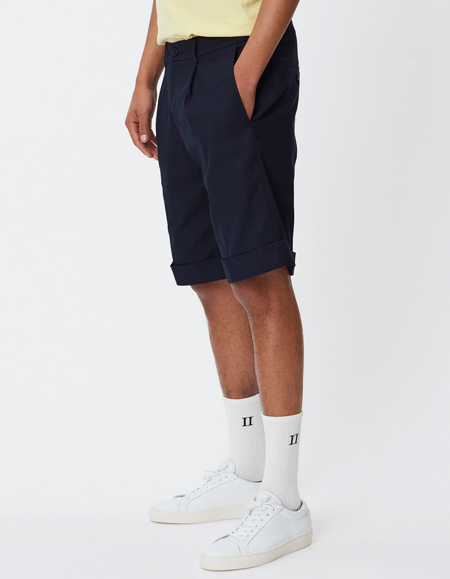 LES DEUX - Preston Bermuda Dobby Shorts - DARK NAVY