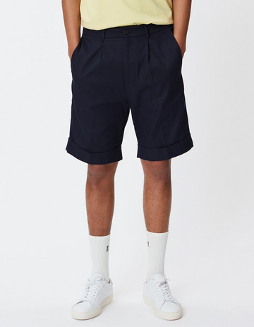 LES DEUX - Preston Bermuda Dobby Shorts - DARK NAVY