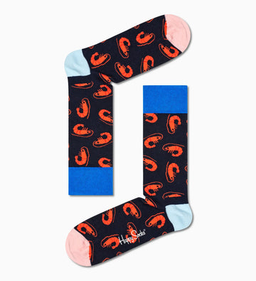 HAPPY SOCKS - NAVY SHRIMPY CREW SOCK