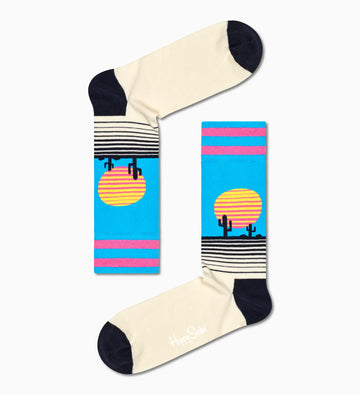 HAPPY SOCKS - LIGHT BLUE SUNSET CREW SOCK