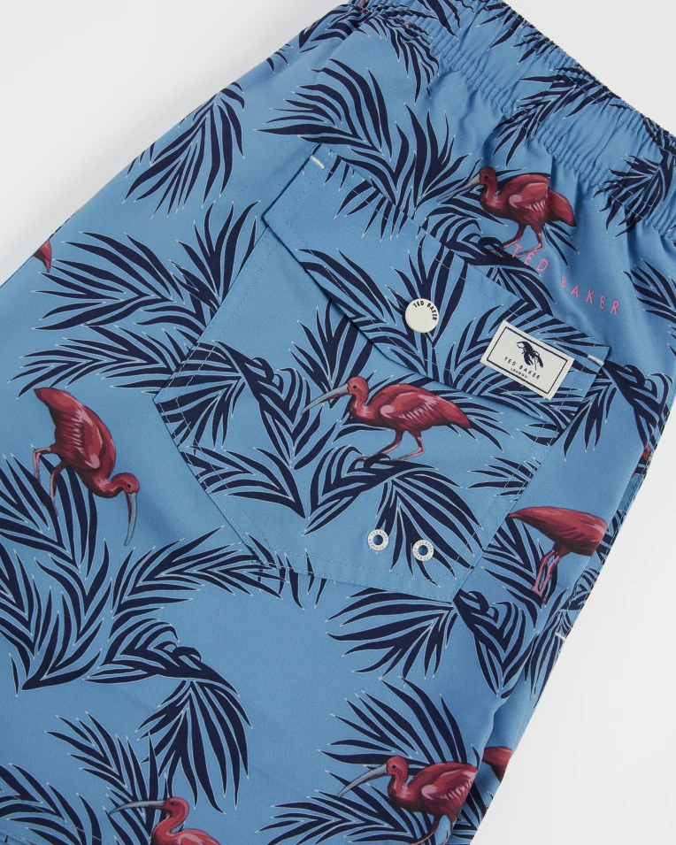 TED BAKER - BREDROL  Printed swimshort - BLUE