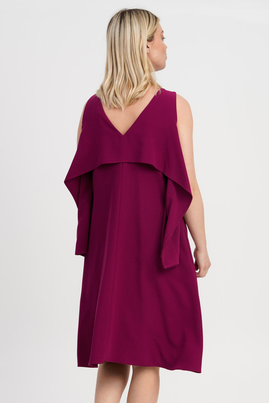 BEATRICE - CREPE DRESS -  RASPBERRY