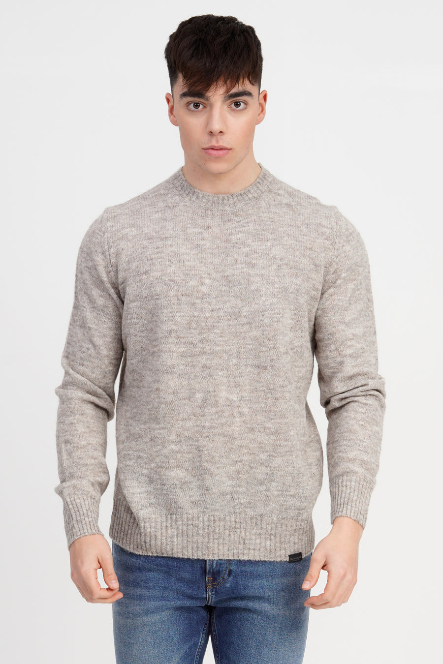 BROOKSFIELD - CREWNECK SWEATER ALPACA BLEND - BEIGE